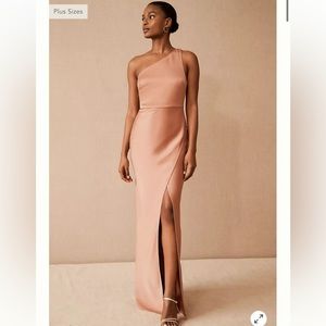 BHLDN Dylan Satin Charmeuse Dress in Sedona
